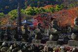 化野念仏寺 石塔と紅葉