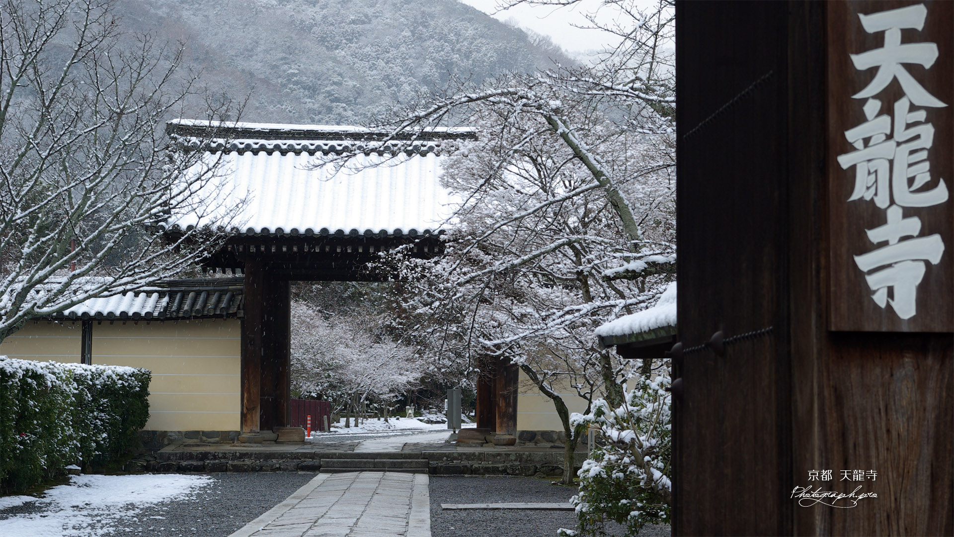 天龍寺総門からの中門