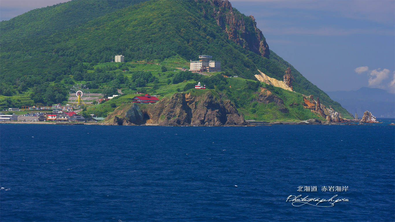小樽海岸の赤岩 壁紙