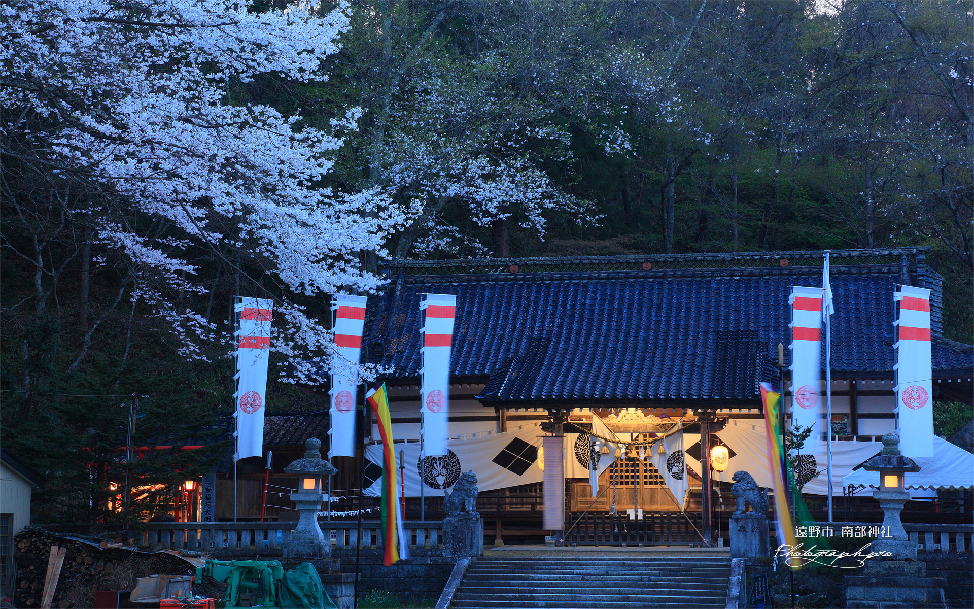 遠野市 南部神社の桜