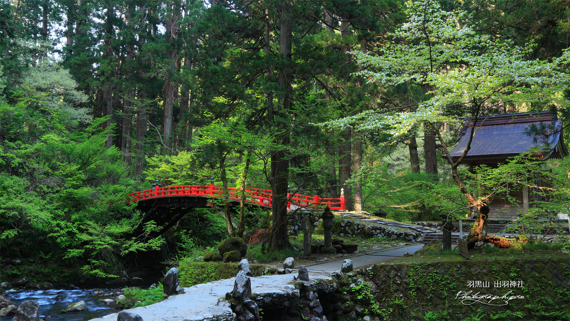羽黒山 祓川に架かる神橋