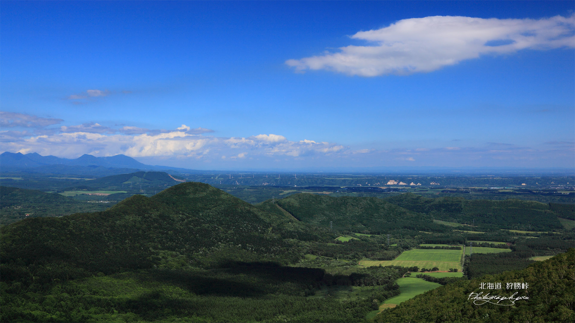狩勝峠展望台から