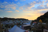 鎌倉大宝寺 夕焼け雲