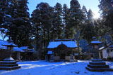 京都山国神社 雪化粧した境内