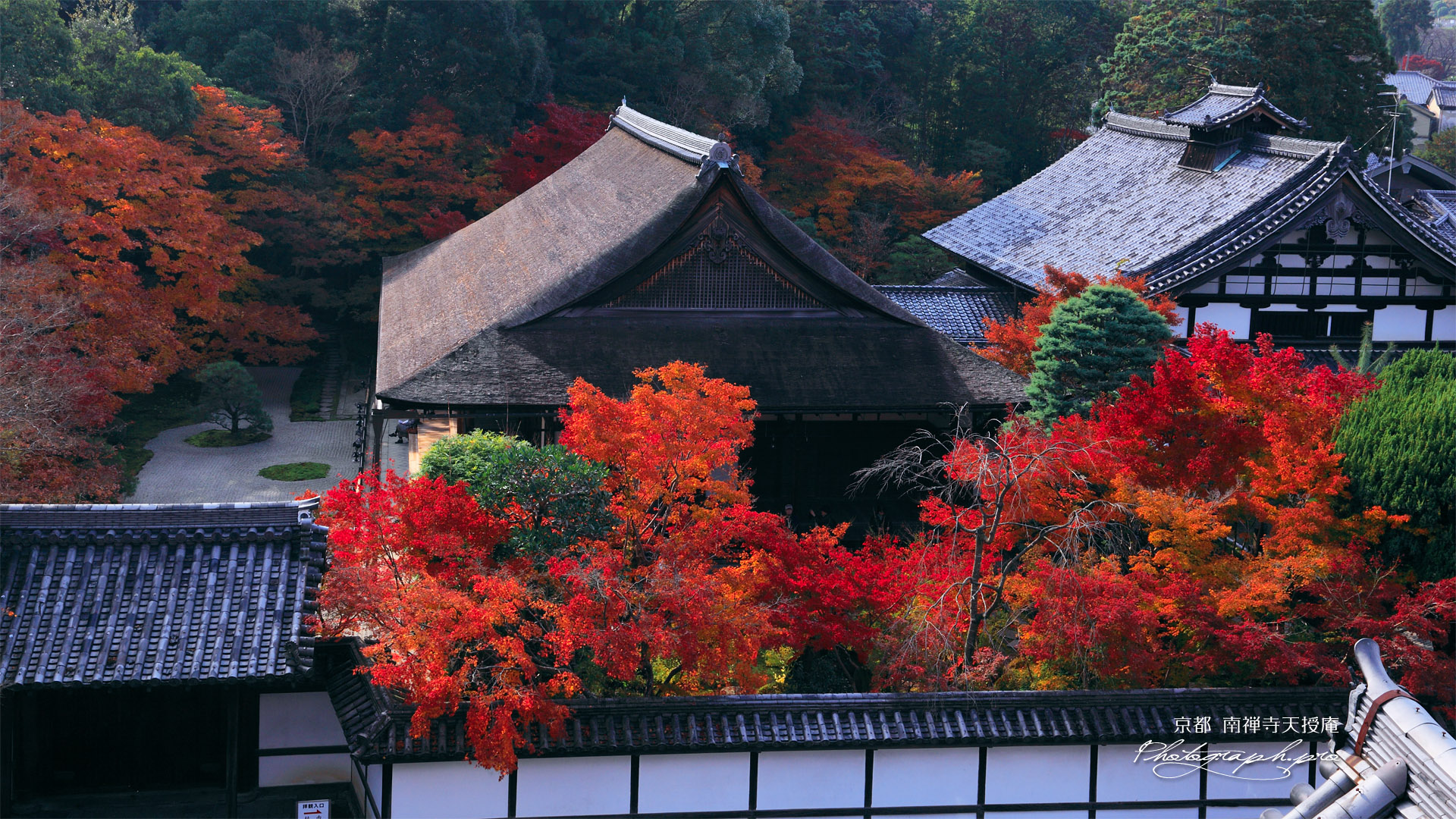 南禅寺三門から紅葉の天授庵