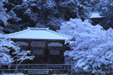 神護寺 雪降る明王堂と鐘楼