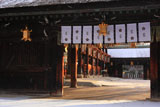 北野天満宮 雪舞う社殿