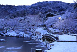 円山公園 雪化粧の朝
