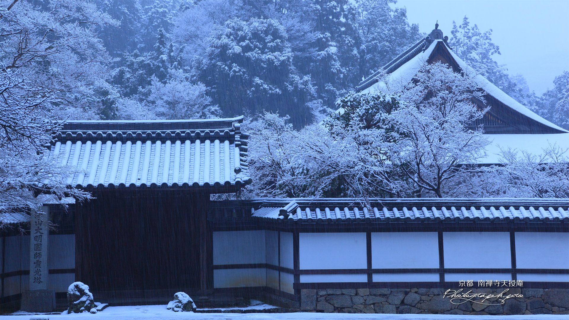 南禅寺天授庵 雪降る日