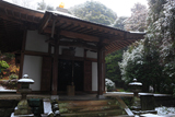 鎌倉称名寺 雪化粧した今泉不動