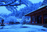 雪化粧した鞍馬寺