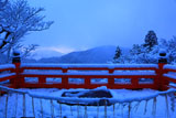 鞍馬寺 雪化粧した翔雲台