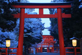 下鴨神社 大鳥居と雪化粧