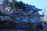 二条城 雪化粧の西南隅櫓