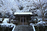 八瀬天満宮社 雪化粧の本堂
