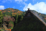 美山かやぶきの里 水蒸気