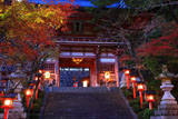 鞍馬寺 紅葉の仁王門