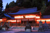 熊野若王子神社 提燈と紅葉