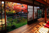 建仁寺 大書院から紅葉の潮音庭
