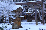 京都久多 雪化粧の志古淵神社