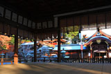 今宮神社 拝殿越しの淡雪の本殿