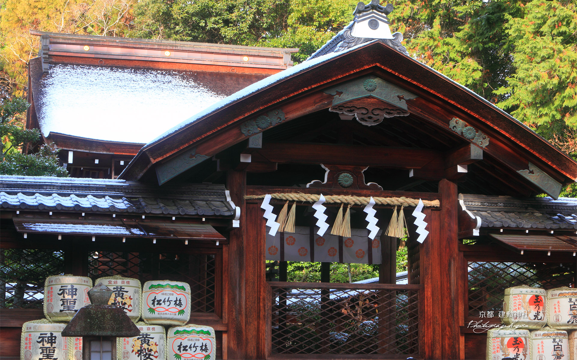 建勲神社 雪化粧した本殿