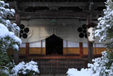雪の光悦寺本堂