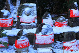 三鈷寺 雪化粧の石仏
