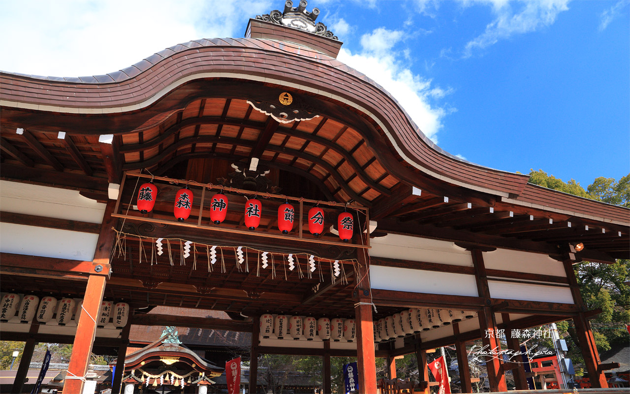 藤森神社 節分祭の割拝殿 壁紙