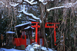水火天満宮 雪景色の六玉稲荷社