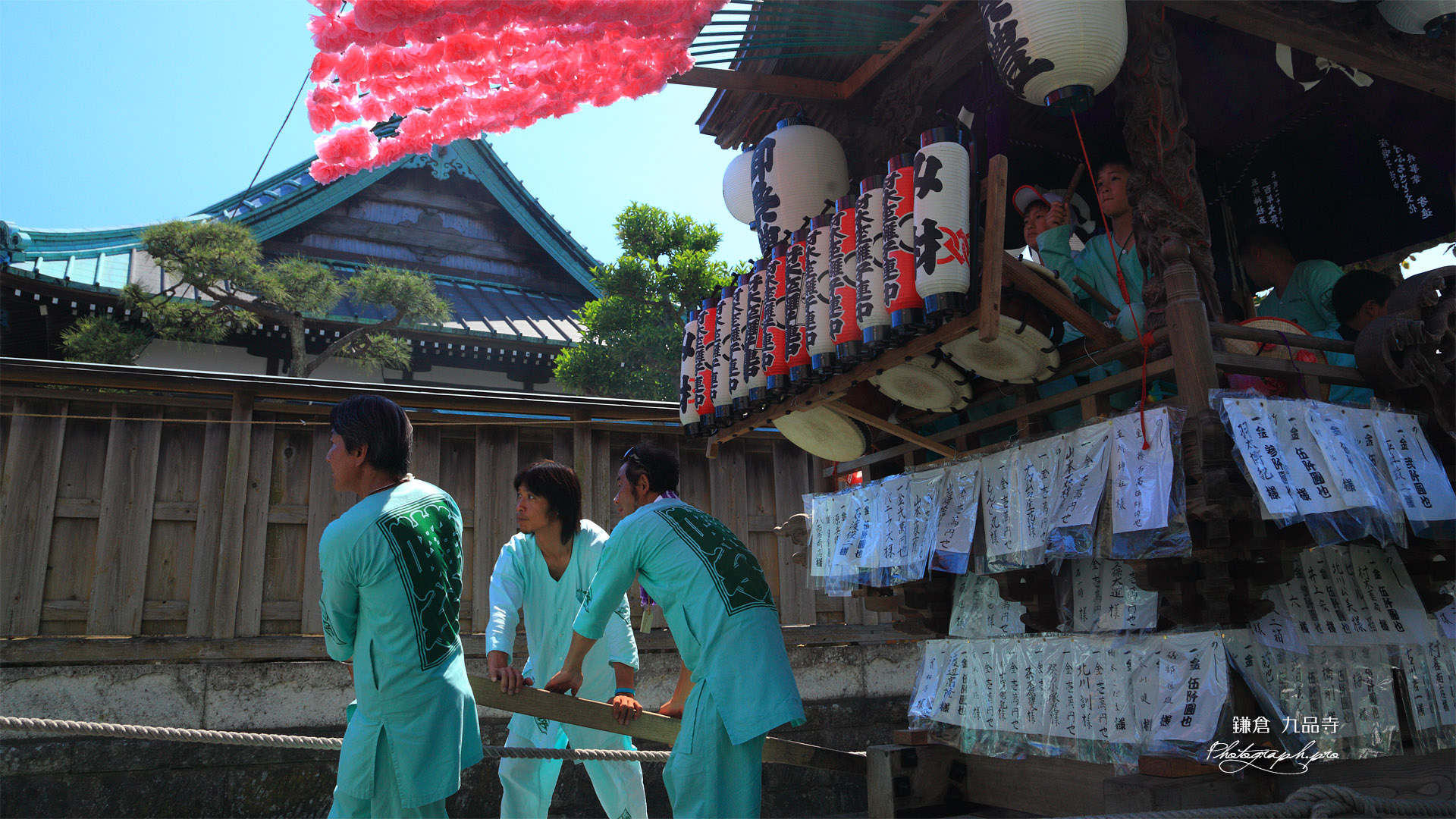 屋台と九品寺本堂