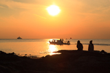 江の島 夕陽と遊覧船