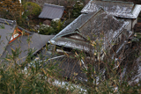 成就院 霊鷲山からの屋根雪