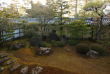 東海庵 西日を浴びる名勝庭園