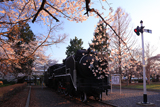 塩尻市役所のD51形蒸気機関車