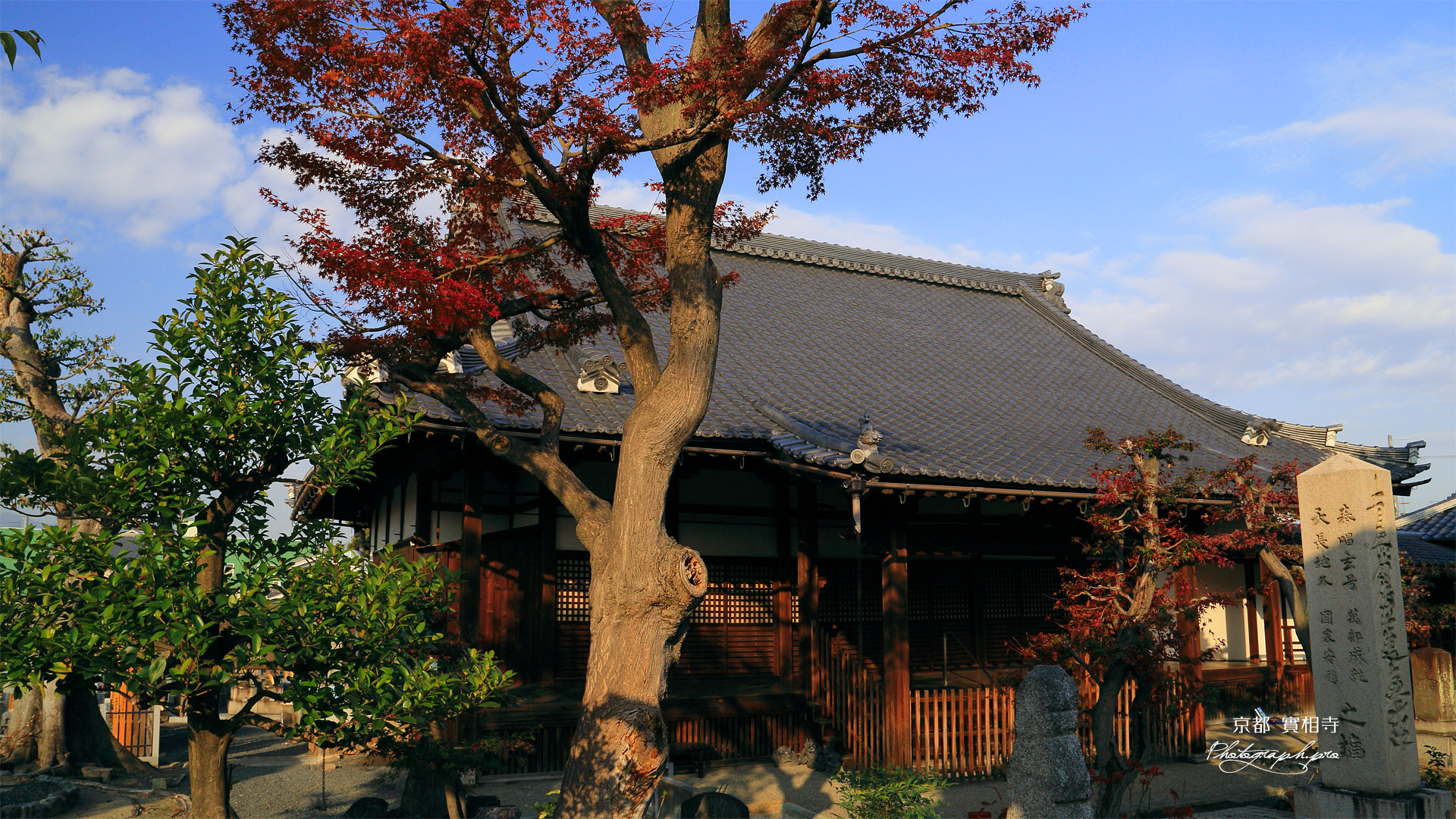 實相寺 紅葉と本堂