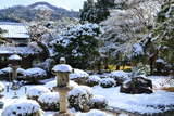 白沙村荘 雪見庭園と大文字山