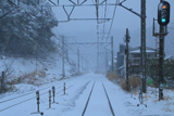 暴風雪の横須賀線