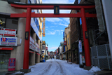 残雪の小町通り