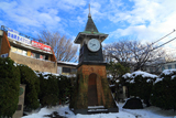 残雪の鎌倉駅西口広場