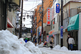 ドカ雪の御成商店街