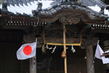 五所神社 屋根雪残る拝殿