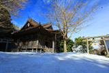小動神社 粗目雪とトンビ