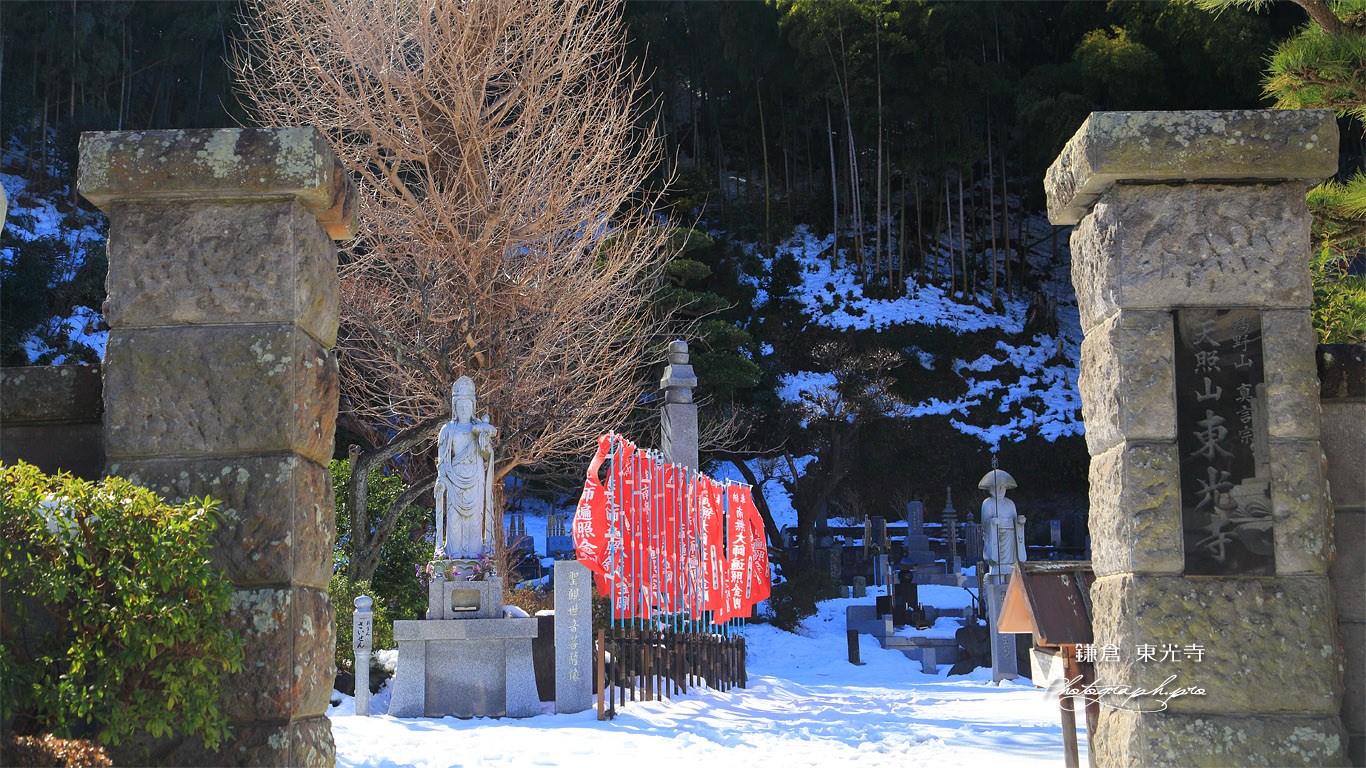 東光寺の雪景色 壁紙