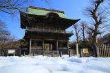 称名寺 残雪の仁王門