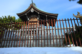残雪の琵琶島神社