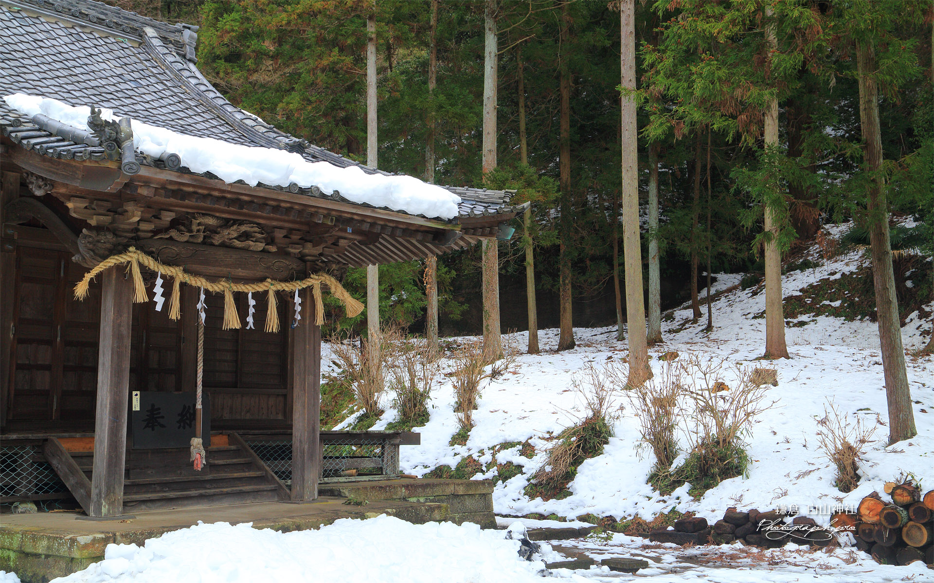 鎌倉 雪景色の白山神社