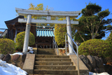 鎌倉台下町 残雪の神明神社