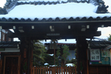 蓮光寺 屋根雪と松飾り