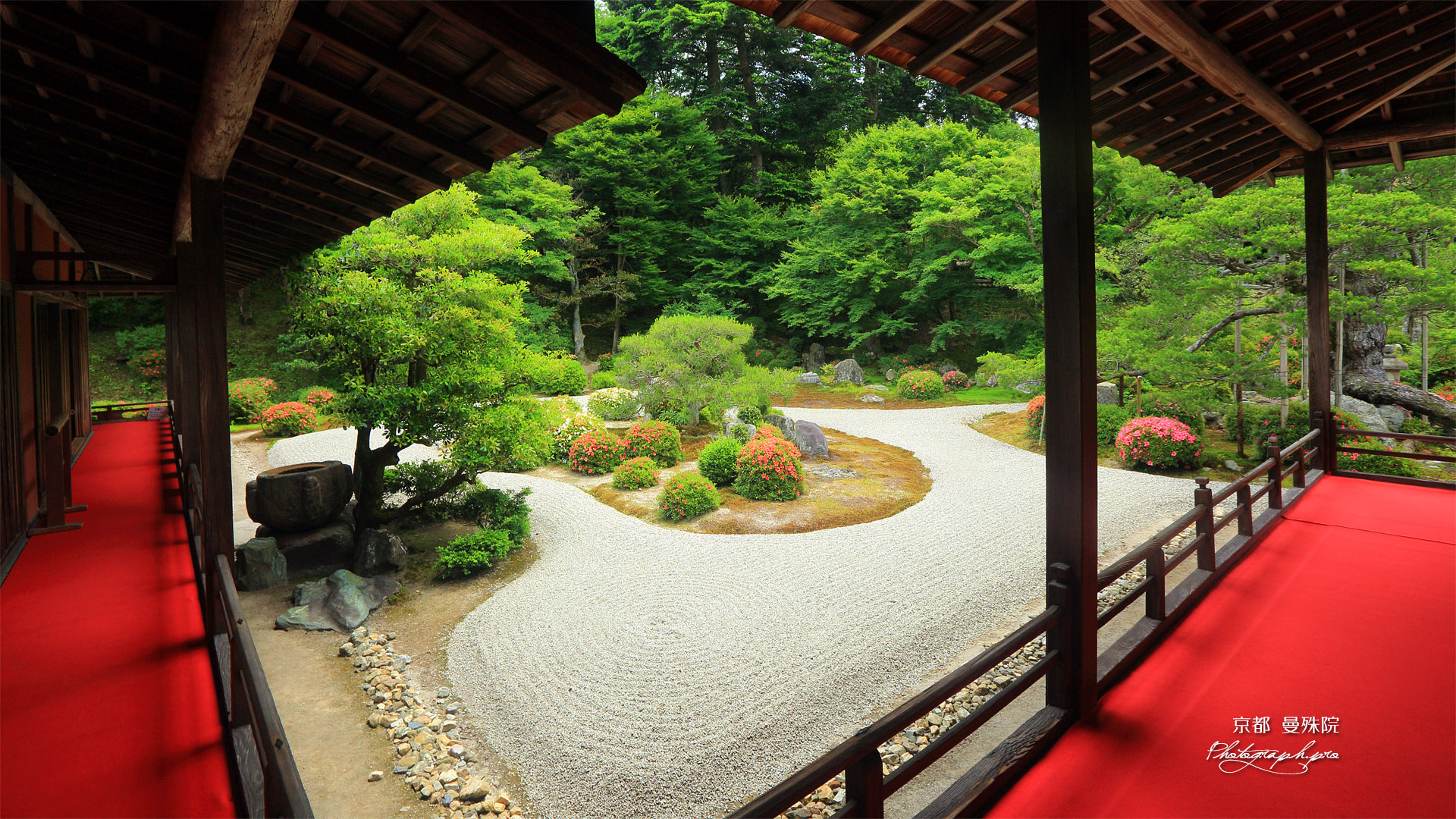曼殊院 御座舟と蓬莱式庭園